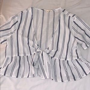 Striped tie shirt